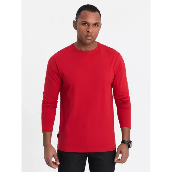  Pánské triko s dlouhým rukávem OMBRE OM-LSBL-0106 RED 