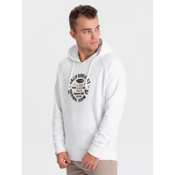  Pánská mikina OMBRE OM-SSPS-0151 WHITE 