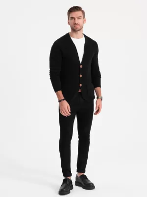 Pánský svetr OMBRE OM-SWCD-0109 BLACK