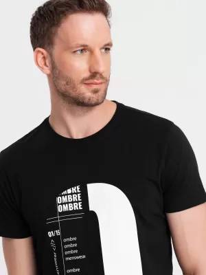 Pánské triko OMBRE OM-TSPT-0166 BLACK