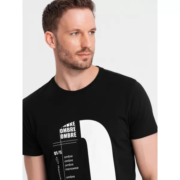  Pánské triko OMBRE OM-TSPT-0166 BLACK 