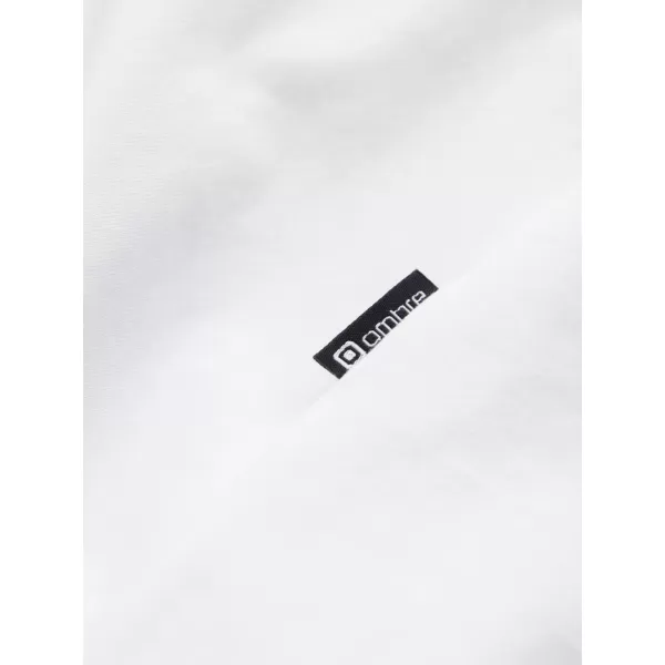  Pánské triko s dlouhým rukávem OMBRE OM-LSCL-0110 WHITE 