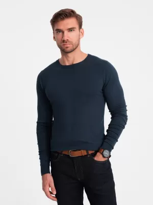 Pánský svetr OMBRE OM-SWBS-0106 NAVY BLUE