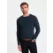 Pánský svetr OMBRE OM-SWBS-0106 NAVY BLUE
