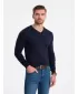 Pánský svetr OMBRE OM-SWBS-0107 NAVY BLUE 02