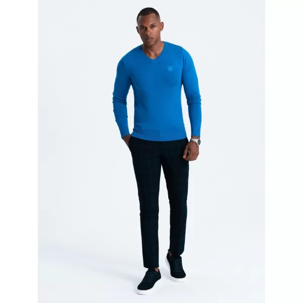  Pánský svetr OMBRE OM-SWBS-0107 BLUE 