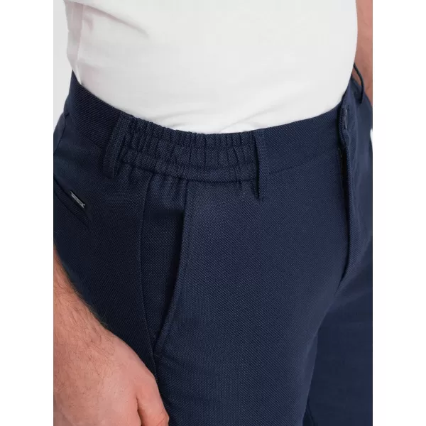  Pánské kalhoty OMBRE OM-PACP-0182 NAVY BLUE 