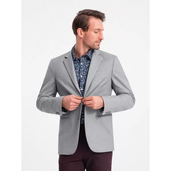  Pánské sako OMBRE OM-BLZB-0115 GREY 