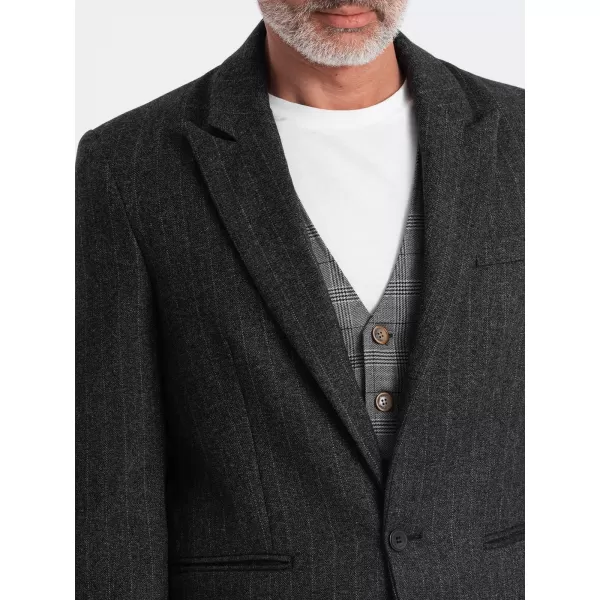  Pánské sako OMBRE OM-BLZB-0113 GRAPHITE 