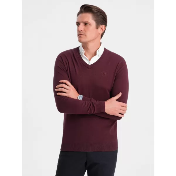  Pánský svetr OMBRE OM-SWSW-0102 MAROON 