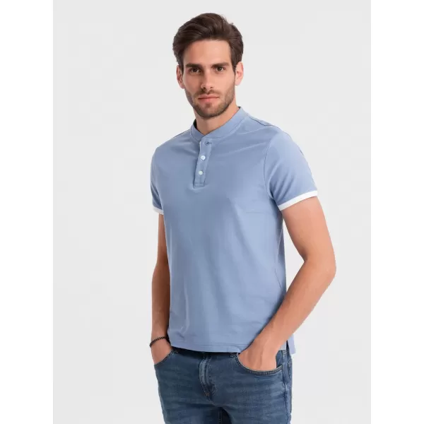  Pánské triko OMBRE OM-TSCT-0156 BLUE 