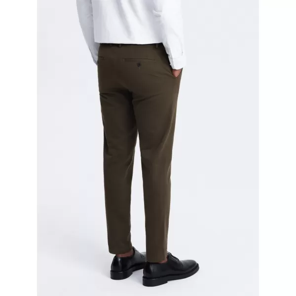  Pánské kalhoty OMBRE OM-PACP-0190 DARK OLIVE GREEN 