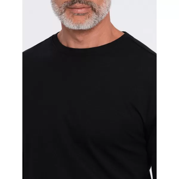  Pánské triko OMBRE OM-LSBL-0106 BLACK 