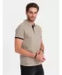 Pánské triko OMBRE OM-POSS-0113 DARK BEIGE