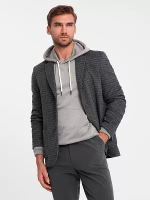 Pánské sako OMBRE OM-BLZB-0117 GRAPHITE