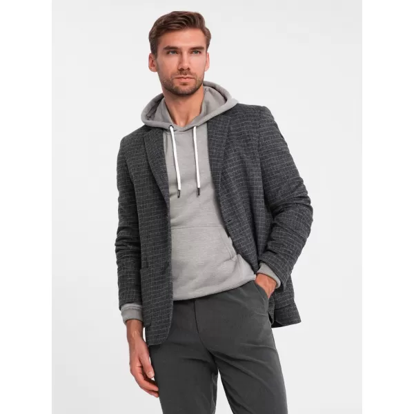  Pánské sako OMBRE OM-BLZB-0117 GRAPHITE 