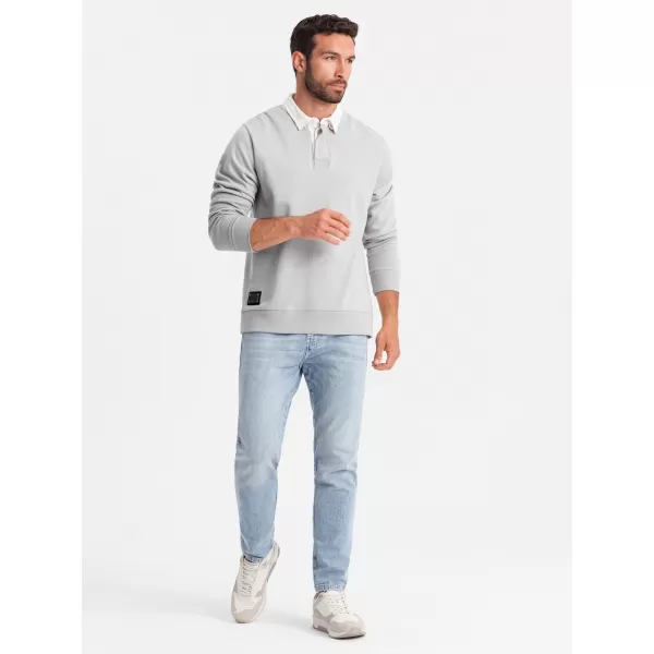  Pánská mikina OMBRE OM-SSNZ-0132 ASH 