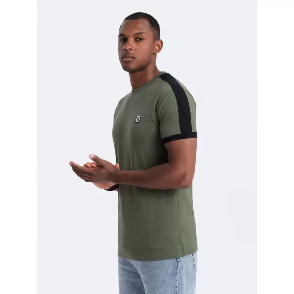  Pánské triko OMBRE S1632 OLIVE 