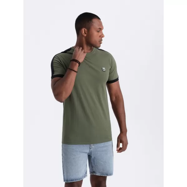 Pánské triko OMBRE S1632 OLIVE 