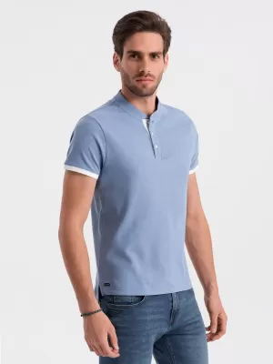 Pánské triko OMBRE OM-TSCT-0156 BLUE