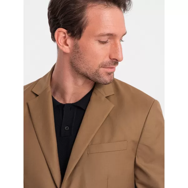  Pánské sako OMBRE OM-BLZB-0115 CARAMEL 