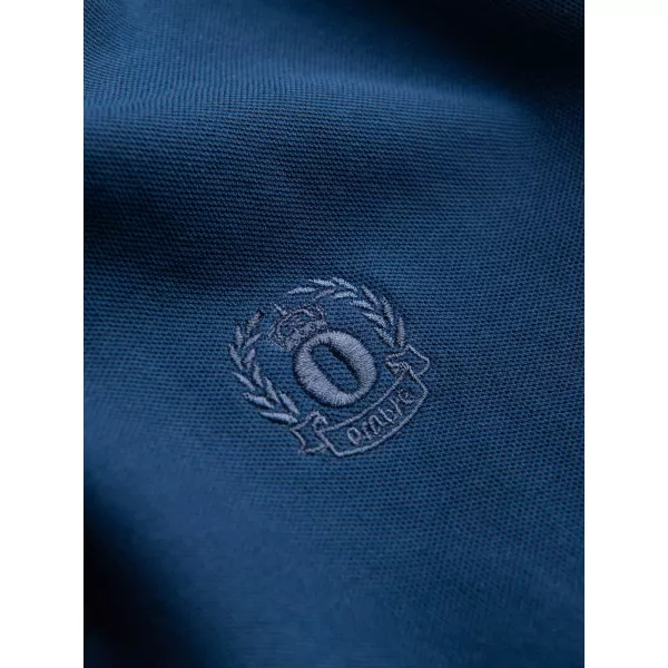  Pánské triko s límečkem OMBRE S1374 DARK BLUE 