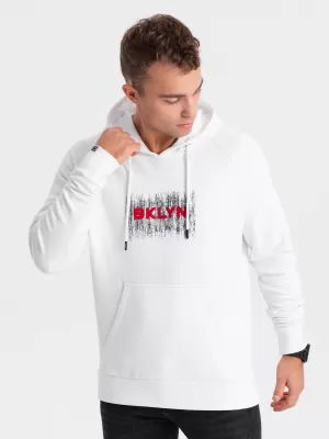 Pánská mikina OMBRE OM-SSPS-0150 WHITE