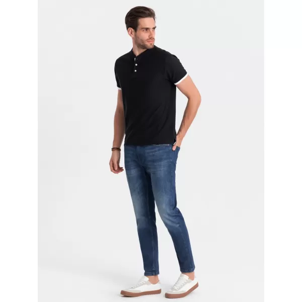  Pánské triko OMBRE OM-TSCT-0156 BLACK 