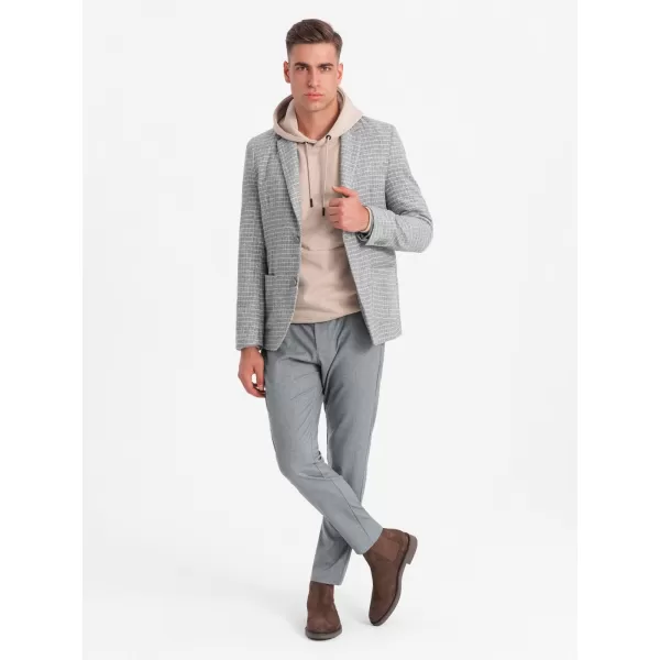  Pánské sako OMBRE OM-BLZB-0117 GREY 