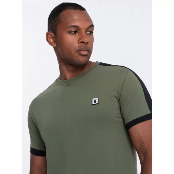 Pánské triko OMBRE S1632 OLIVE 