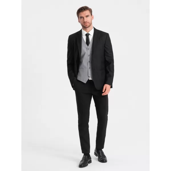  Pánské sako OMBRE OM-BLZB-0115 BLACK 