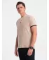 Pánské triko OMBRE OM-TSCT-0156 BEIGE