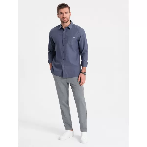  Pánské kalhoty OMBRE OM-PACP-0158 GREY 