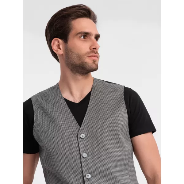  Pánská vesta OMBRE OM-BLZV-0111 GRAY 