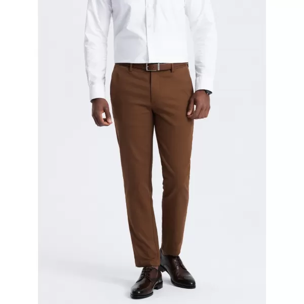  Pánské kalhoty OMBRE OM-PACP-0190 CARAMEL 