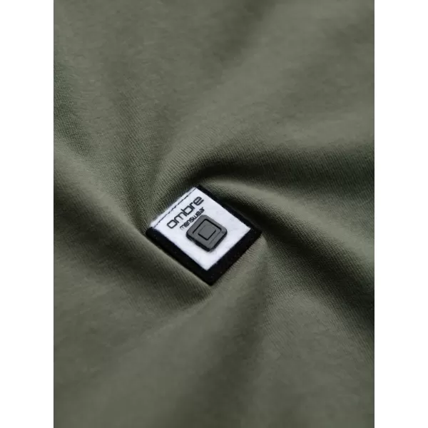  Pánské triko OMBRE S1632 OLIVE 