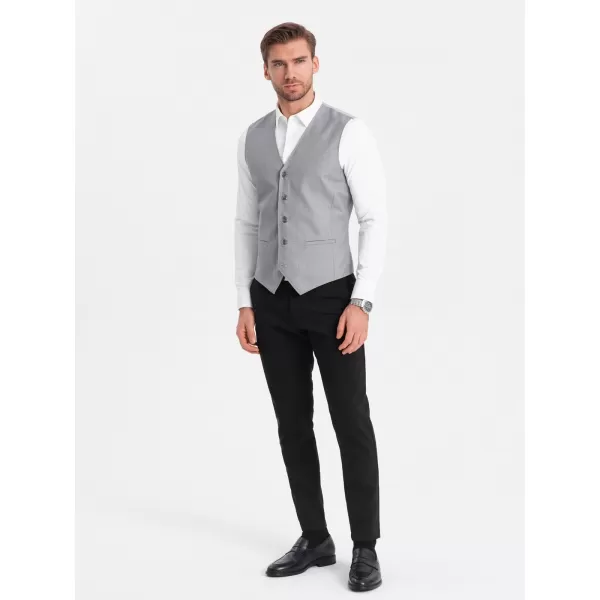  Pánské vesta OMBRE OM-BLZV-0112 GRAY 
