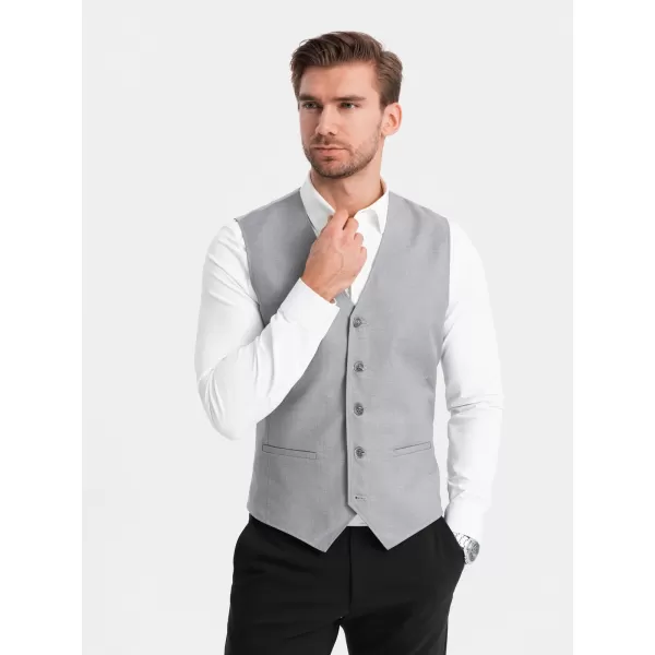  Pánské vesta OMBRE OM-BLZV-0112 GRAY 