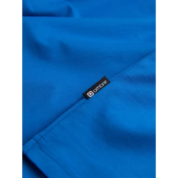  Pánské triko s dlouhým rukávem OMBRE OM-LSBL-0106 BLUE 
