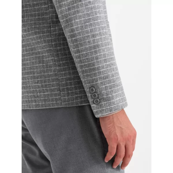 Pánské sako OMBRE OM-BLZB-0117 GREY 