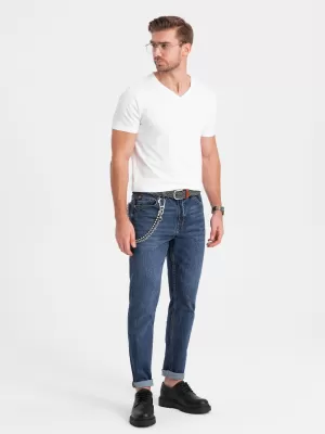 Pánské triko OMBRE OM-TSCT-0106 WHITE