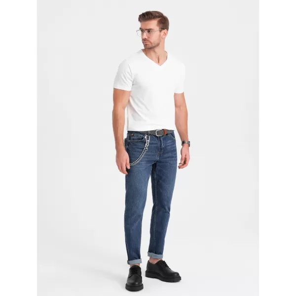  Pánské triko OMBRE OM-TSCT-0106 WHITE 