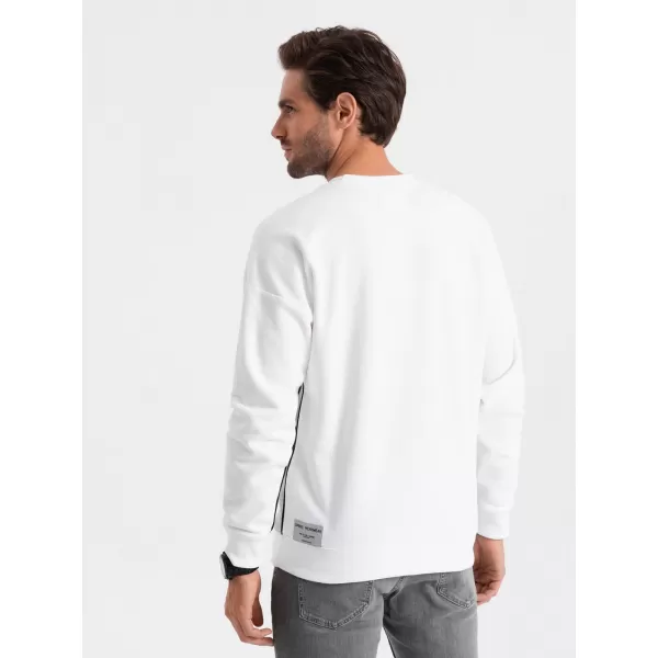  Pánská mikina OMBRE OM-SSNZ-0130 WHITE AND GRAY 