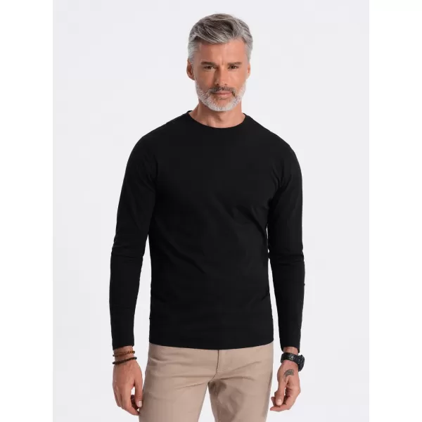 Pánské triko OMBRE OM-LSBL-0106 BLACK 