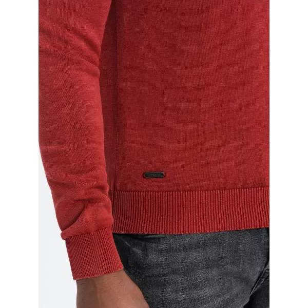  Pánský svetr OMBRE OM-SWOS-0108 RED 