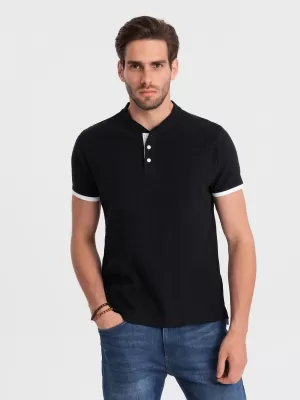 Pánské triko OMBRE OM-TSCT-0156 BLACK