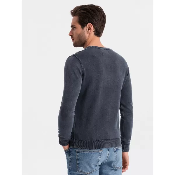  Pánský svetr OMBRE OM-SWOS-0108 NAVY BLUE 