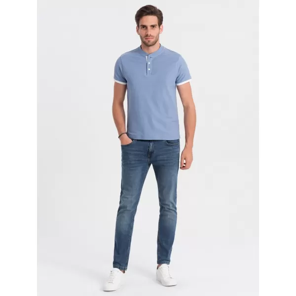  Pánské triko OMBRE OM-TSCT-0156 BLUE 