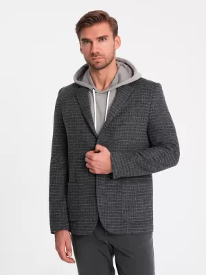 Pánské sako OMBRE OM-BLZB-0117 GRAPHITE
