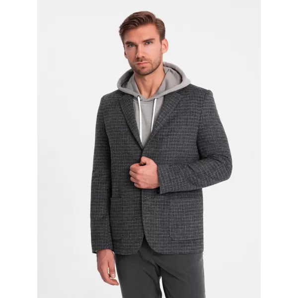  Pánské sako OMBRE OM-BLZB-0117 GRAPHITE 